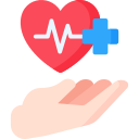 Icono de un corazón sostenido por una mano - Cuidado de la Salud con Vital Plus Senior